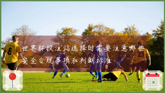 世界杯投注站选择时需要注意哪些安全合规事项和判断标准